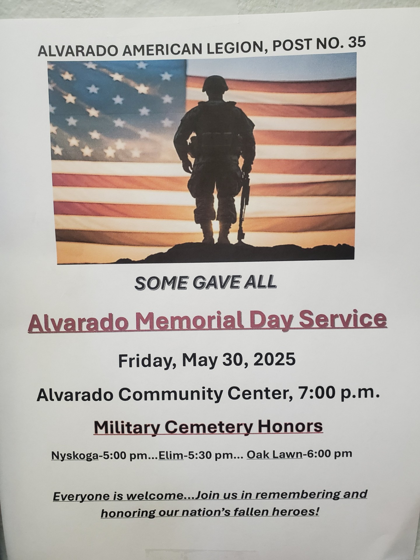 Memorial Day Service