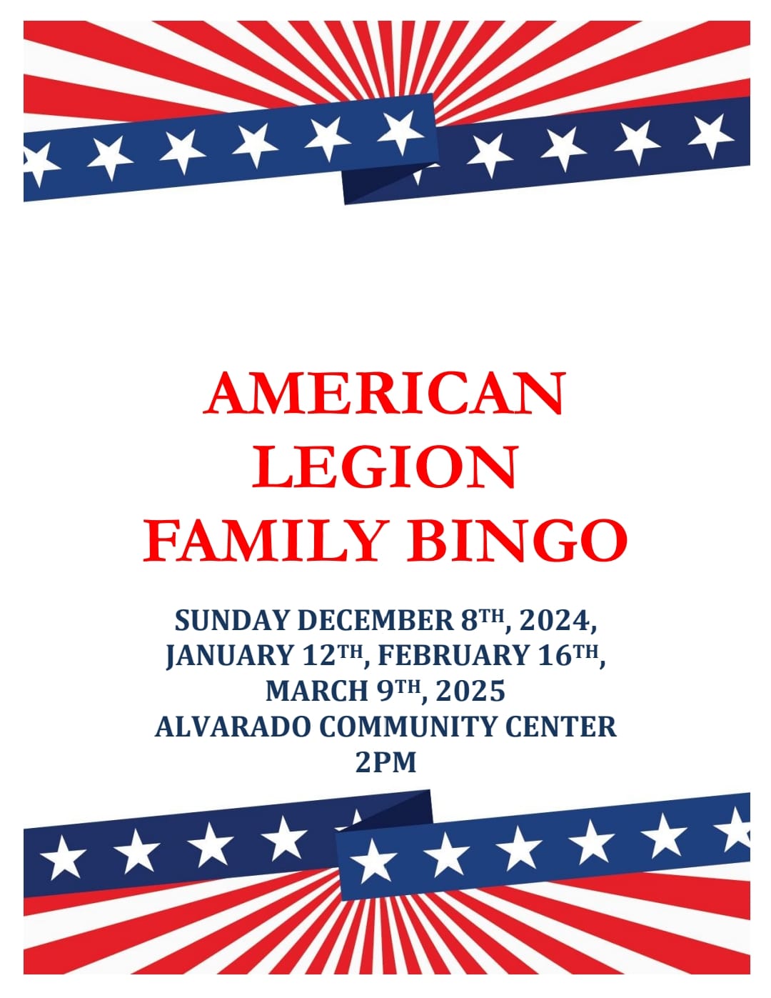 American Legion Bingo this Winter