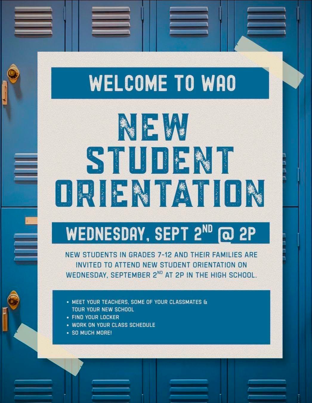 WAO New student orientation